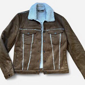 EUC Faux Suede & Shearling Tan Jacket